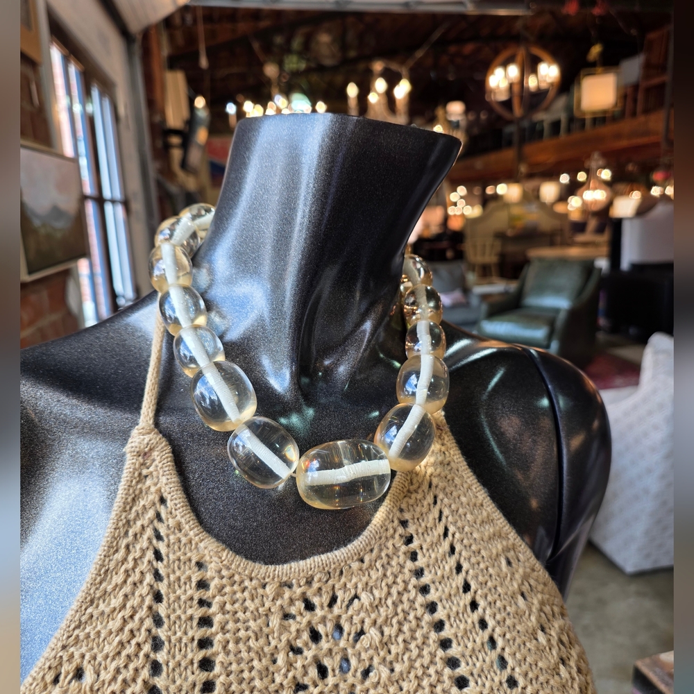 Chunky Acrylic Statement Necklace w/Screw Clasp